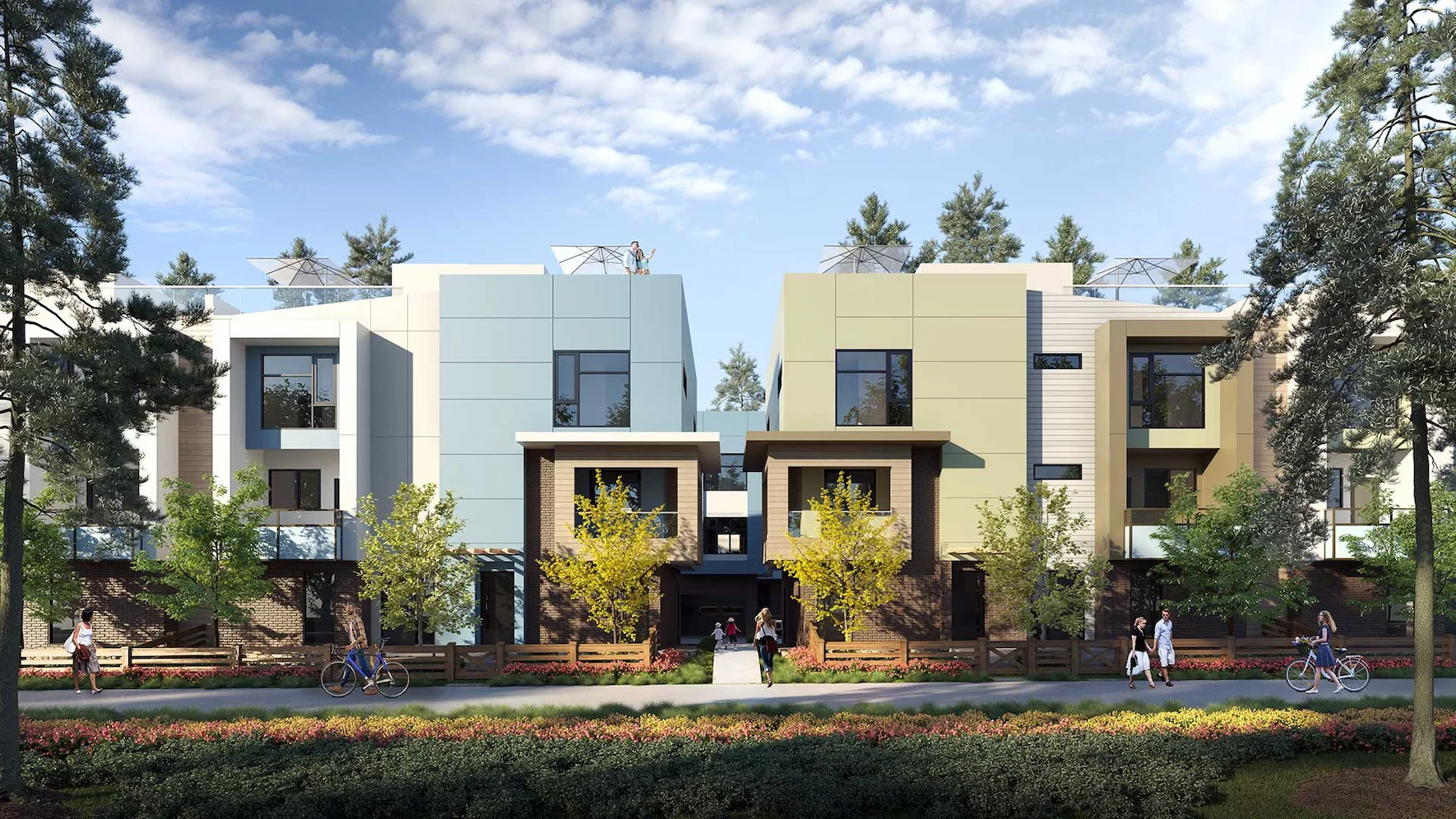 Contemporary multi-unit residential homes built by MetroVan Builders Group in British Columbia